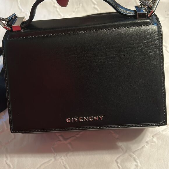 Authentic Givenchy Black Leather Top Handle Crossbody Mini Bag - Picture 16 of 17